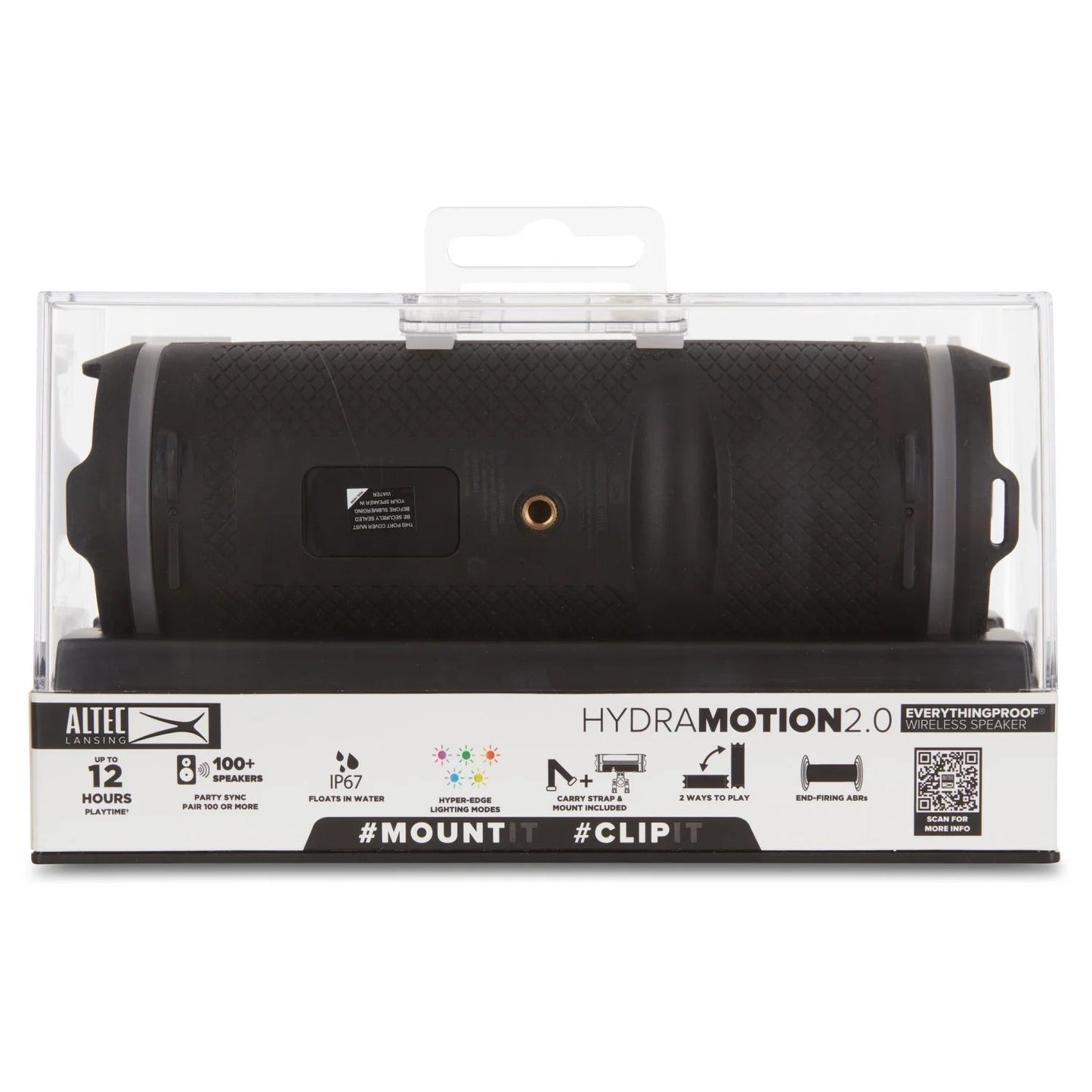 Hydramotion 2.0 Wireless Bluetooth Speaker, 16H Battery, RGB Lights, USB-C Quick Charge, IP67 Rated Waterproof Bluetooth Speaker, Mountable, Voice Assistant