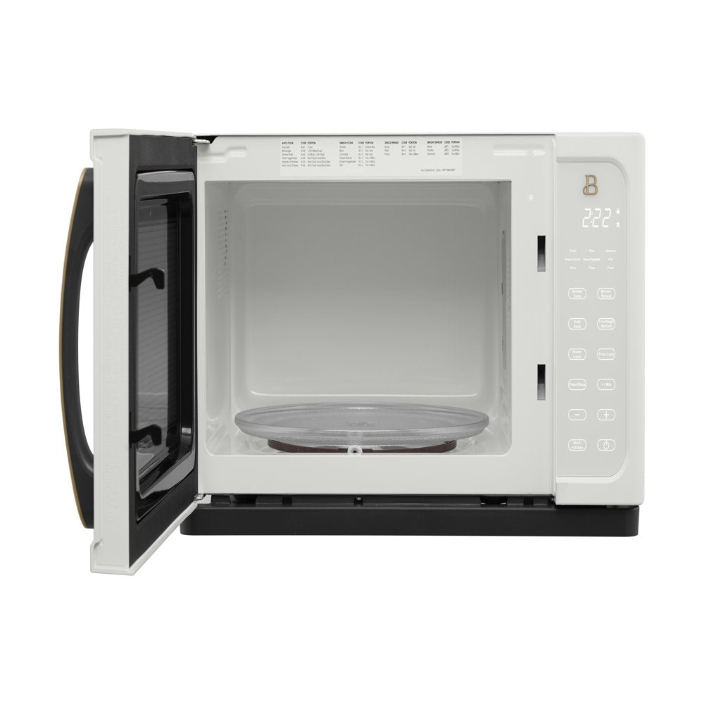 11 Cu Ft 1000 Watt, Sensor Microwave Oven, White Icing by Drew Barrymore, New