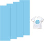 4 Sheets 3D Puff Vinyl Heat Transfer 12X3.4 Inch Puff Vinyl Heat Transfer Light Blue Foaming HTV Sheets Iron-On for T-Shirts/Diy Fabric