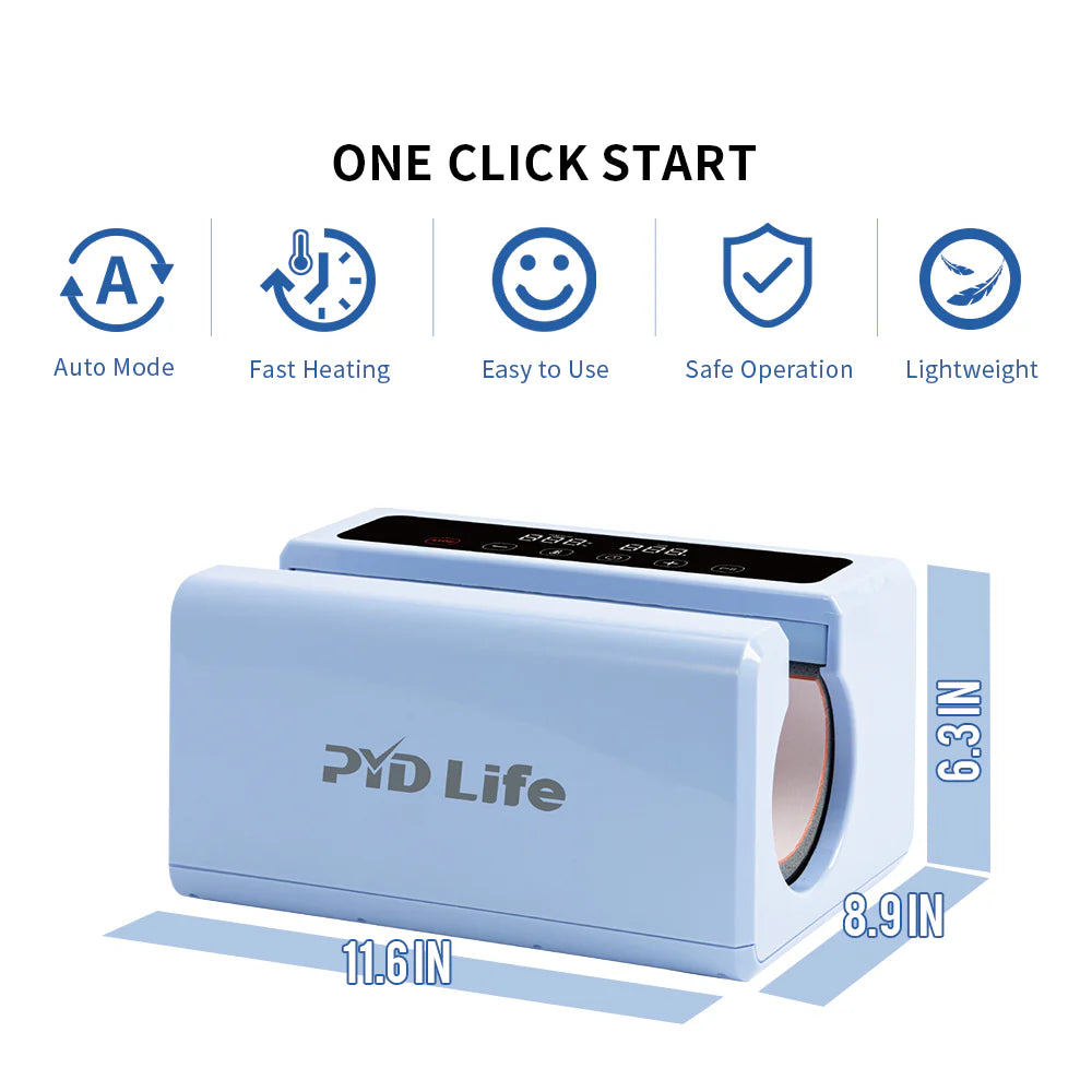 Auto Tumbler Heat Press Sublimation Starter Benginers Kit Bundle with Sublimation Tumblers,Sublimation Tape,Cups Cradle with Clamp and Butcher Paper (4 Options)