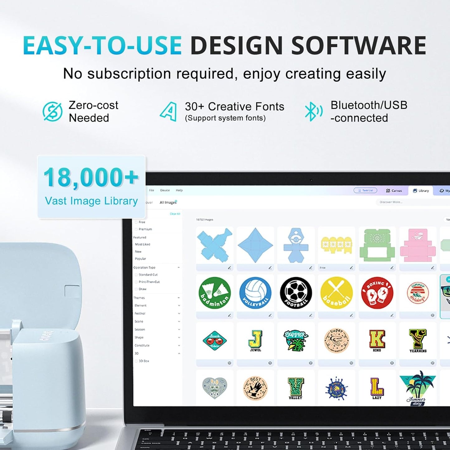 Loklik Cutting Machine 2 & Black Permanent Vinyl, Black Vinyl for Cricut 12" X 14 FT