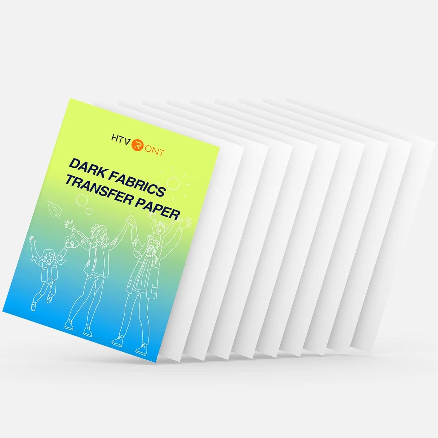 Heat Transfer Paper for Dark Fabric - 10 Sheets 8.5"X11" Printable Heat Transfer Vinyl for Inkjet Printer - Wash Durable Iron on Transfer Paper