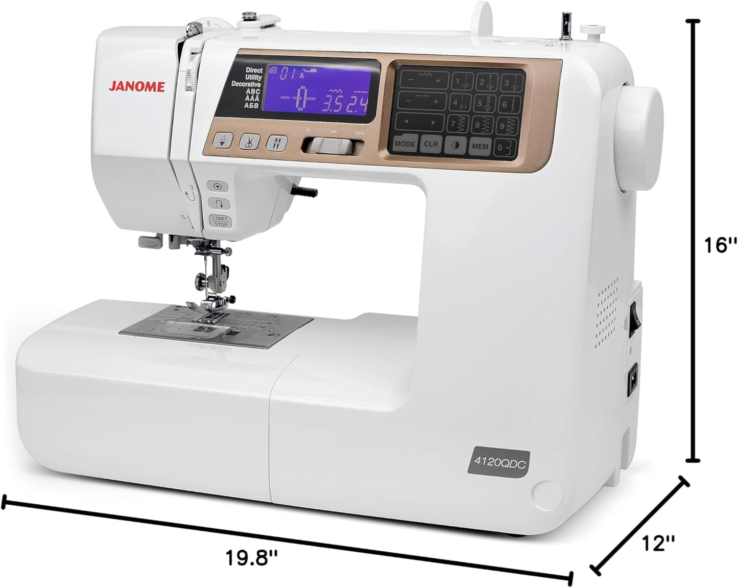 Janome 4120QDC-T Computerized Quilting and Sewing Machine with Bonus Quilt Kit