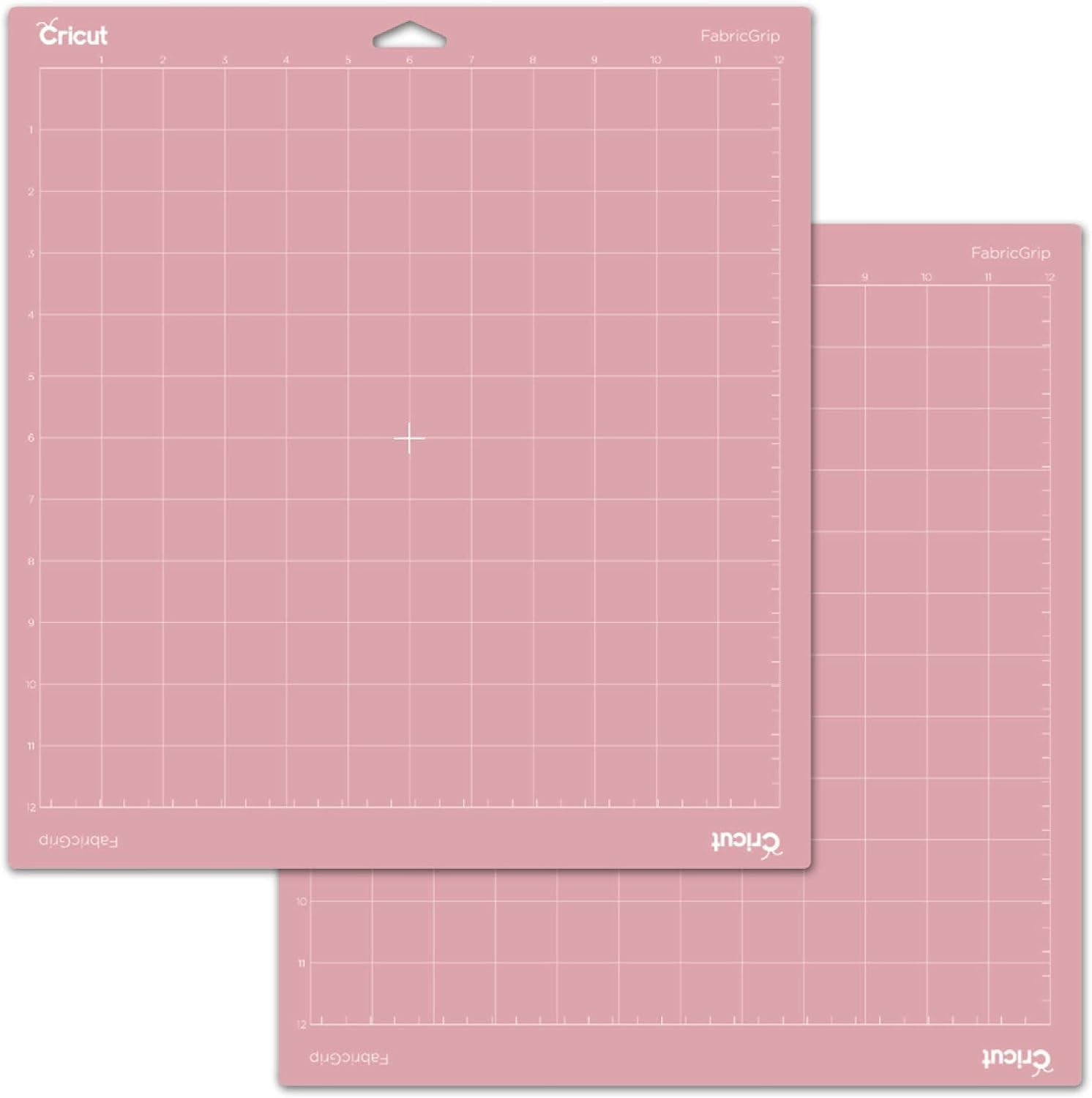 Cricut Fabricgrip Adhesive Cutting Mat 12" X 12", High Density Fabric Craft Cutting Mat. Use for Explore/Maker, (2 CT)