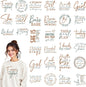 DTF Transfers Ready to Press - 30 Sheets Positive Quotes Iron on Transfers for T-Shirt Inspirational Iron on Decals Patches DIY Heat Vinyl Stickers for Clothing Pillow Hat Hoodie Bagpack