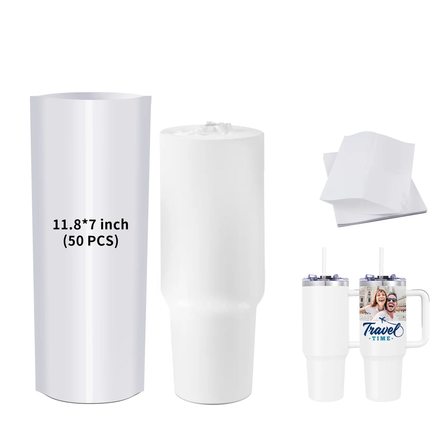 25 L Sublimation Oven Sublimation Starter Beginners Kit Bundle with 40 OZ Sublimation Tumblers,Sublimation Tape,Shrink Wrap Film and Sublimation Paper A4 Size