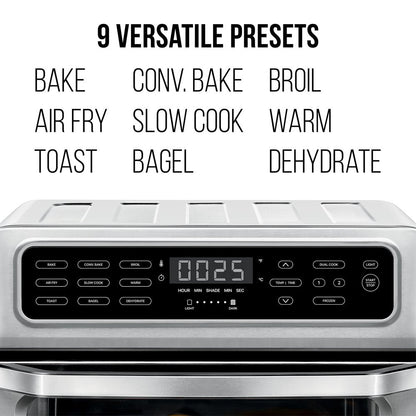 Toast-Air Dual-Function Air Fryer + Toaster Oven, Stainless Steel, 20 Liter