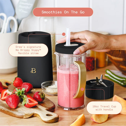 Personal Blender Set with 12 Pieces, 240 W, Black Sesame by Drew Barrymore