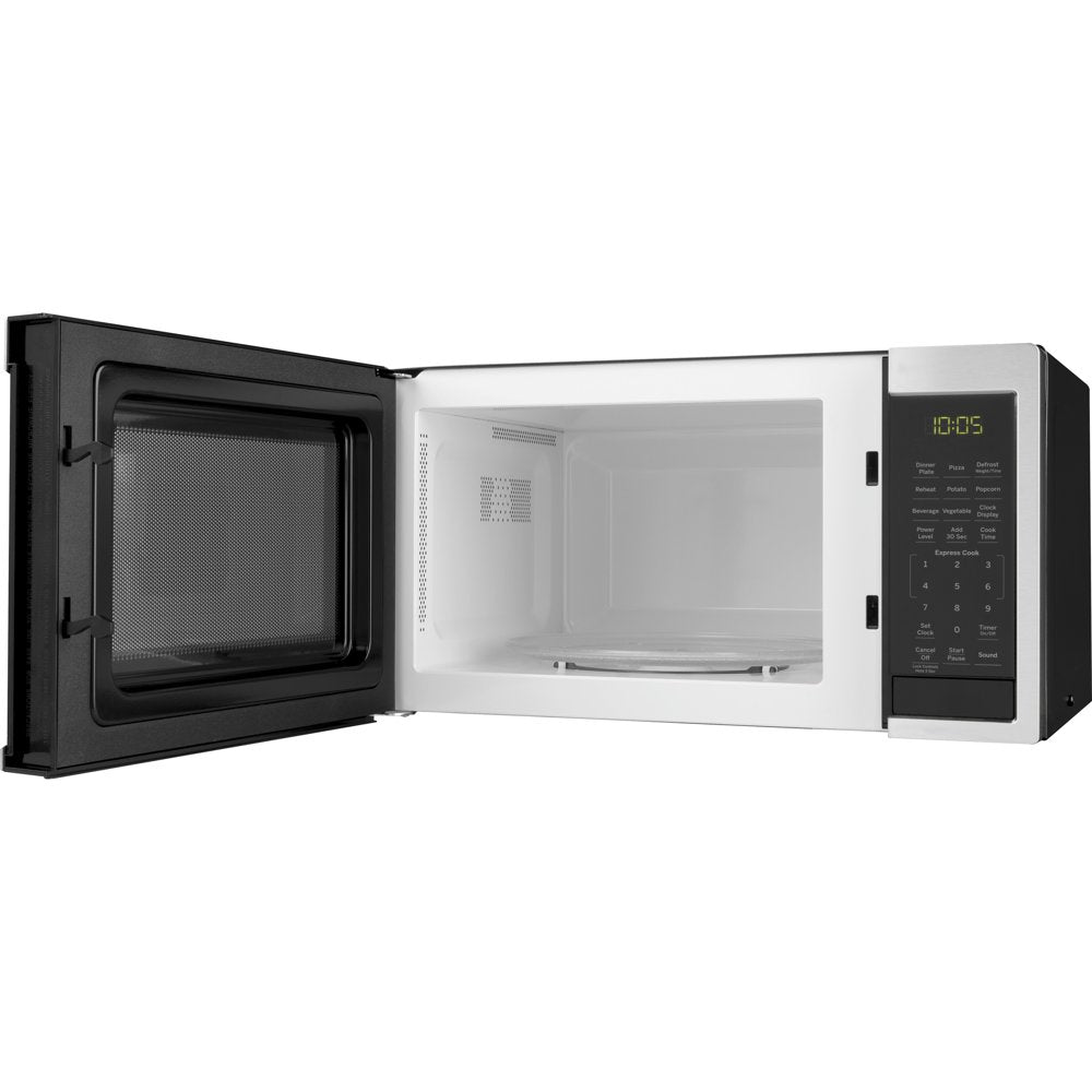 GE® 0.9 Cubic Foot Capacity Countertop Microwave Oven, Stainless, JES1095SMSS