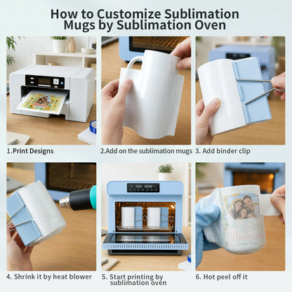 Sublimation Mugs 15 OZ Mixed Macaron Colors Ceramic Cups 8 Pack