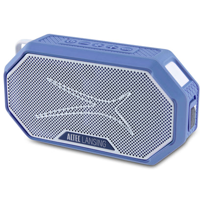 Hydramini 2.0 Everythingproof Bluetooth Speaker, Waterproof IP67, Floats, 12-Hour Playtime, Built-In Magnet, Carabiner & Mount, Blue White