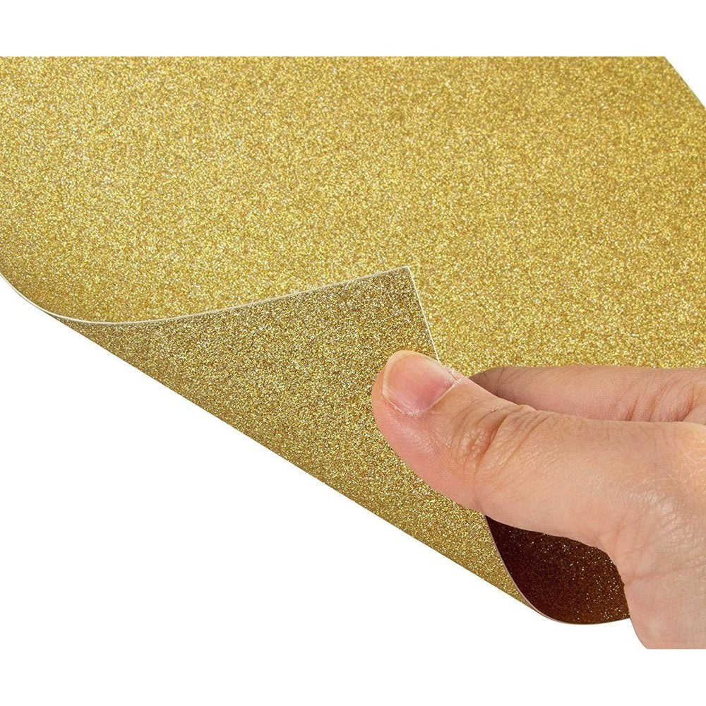 24 Sheets Gold Glitter Paper Cardstock for DIY Crafts, Card Making, Invitations, Double-Sided, 250Gsm (8 X 12 In)