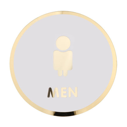 Toilet Door Sign Bathroom Sign Acrylic Pictogram Toilet Symbol Bathroom Door Signage Restroom Sign for Commercial Public Place Store Mall Style D