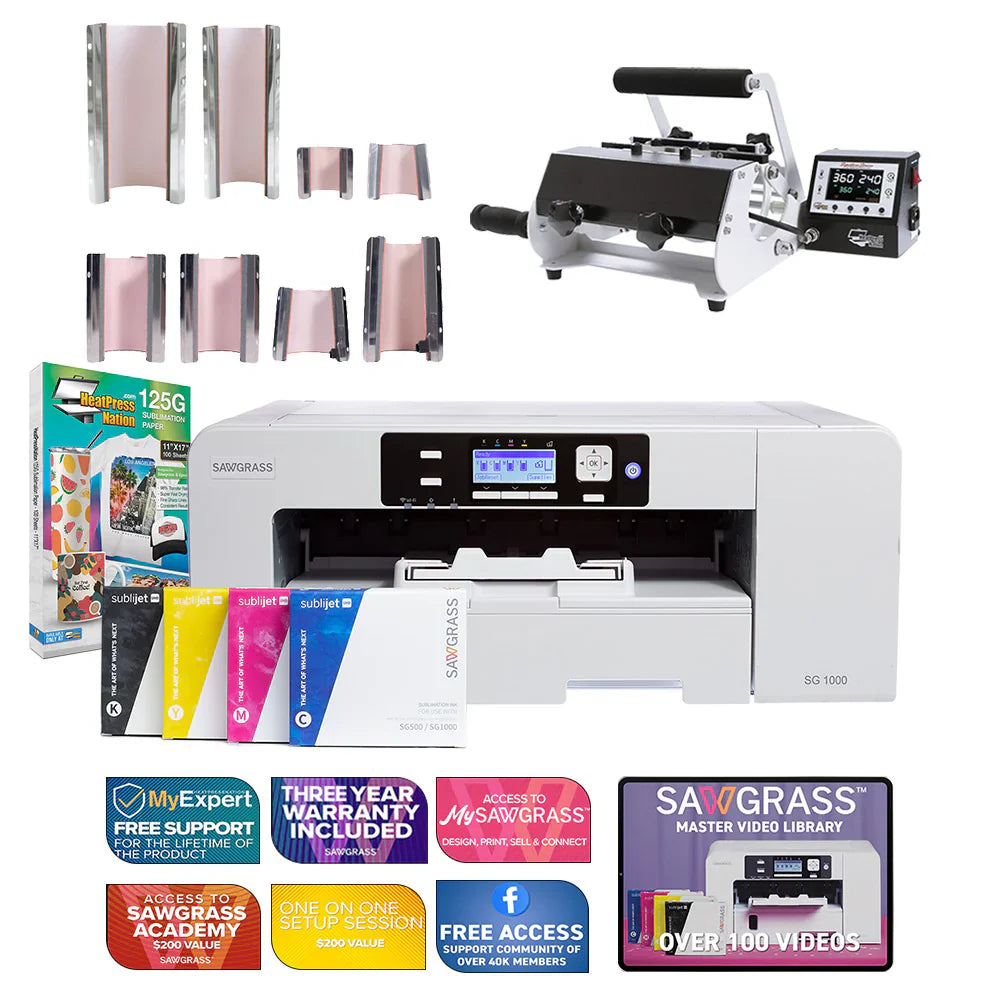 Virtuoso SG1000 Sublijet Sublimation Printer with Signature Series 8-In-1 Mug Press