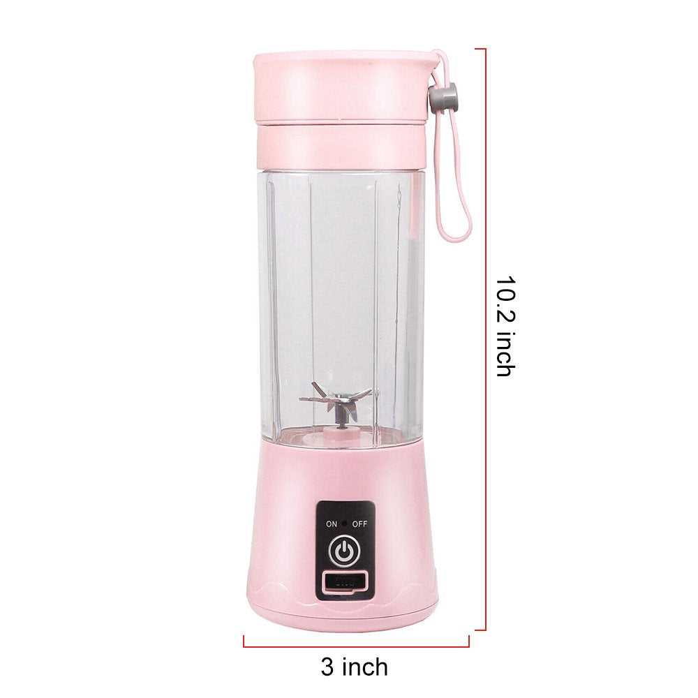 Mini Portable Blender,Smoothies Personal Blender Mini Shakes Juicer Cup USB Rechargeable with 6 Blades,White