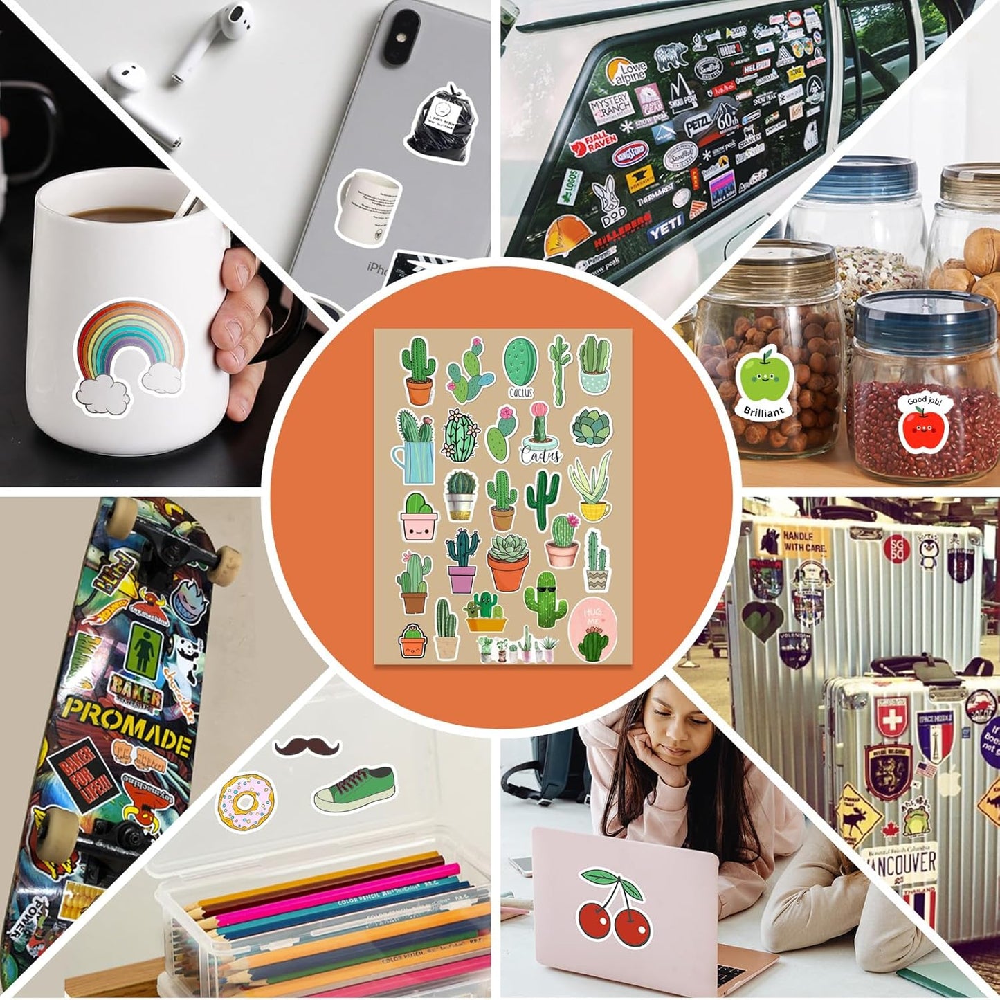 Sublimation Sticker Paper - 20 Pcs Matte White Waterproof Sublimation Stickers