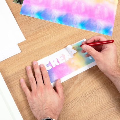 Siser Easypsv Patterns 11.8" X 3Ft Roll - Self Adhesive Permanent Craft Vinyl (Watercolor Rainbow)