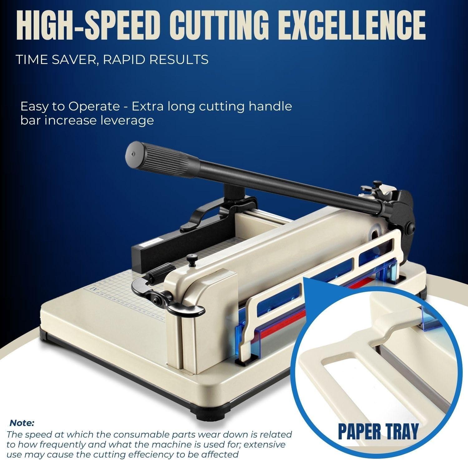 Flexzion Guillotine Paper Cutter 12" A4 Professional Industrial Heavy Duty Scrapbooking Metal Base Trimmer Machine 400 Sheet Capacity for Office Commercial Photocopy Printing Shop | Large Industrial Paper Cutter for A4 Stacks; Hardened Steel Blade for Office, School, and Commercial Paper Cutting