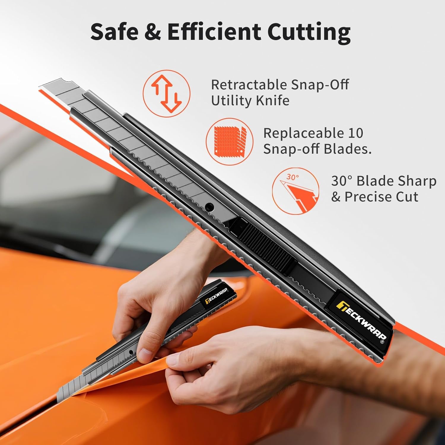 Vehicle Vinyl Wrap Tool Kit Window Tinting Tools Car Wrap Kit, Felt Squeegee, Retractable Utility Knife, Safety Vinyl Film Cutter, Wrap Tools for Car, Window Tint