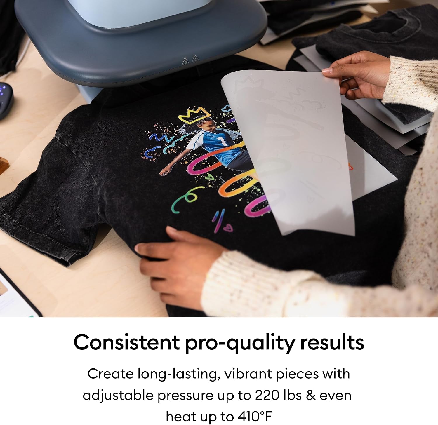Cricut Autopress™ 2 15X15 Heat Press Machine for T Shirts & More | Adjustable Pressure & Heat for Professional Results - for Heat Transfer Vinyl (HTV), Sublimation, & DTF - Heat Guide