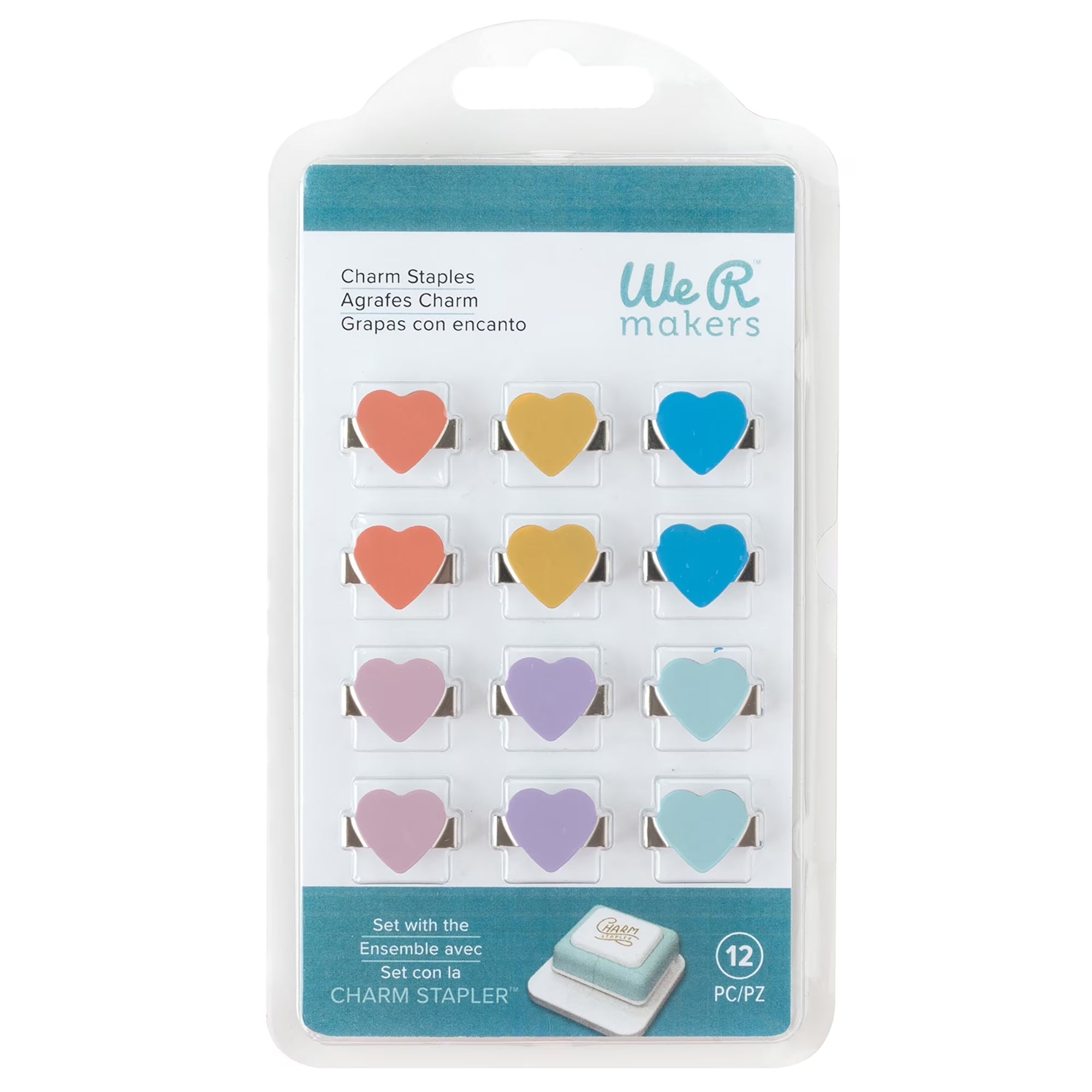 We R Charm Stapler Charm 12/Pkg-Multicolor Heart – Royal Prints ...