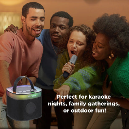 Light up Wireless Karaoke Speaker, Black, AI6029-BLK