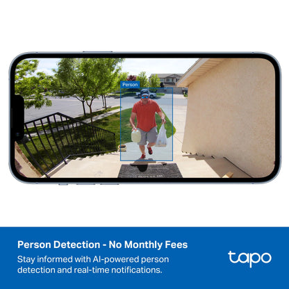Tapo TCW61 Indoor/Outdoor HD Security Camera with Color Night Vision, Free Smart AI Detection, No Subscription Needed, 2-Way Audio, Local Storage, Alexa & Google Home Compatible