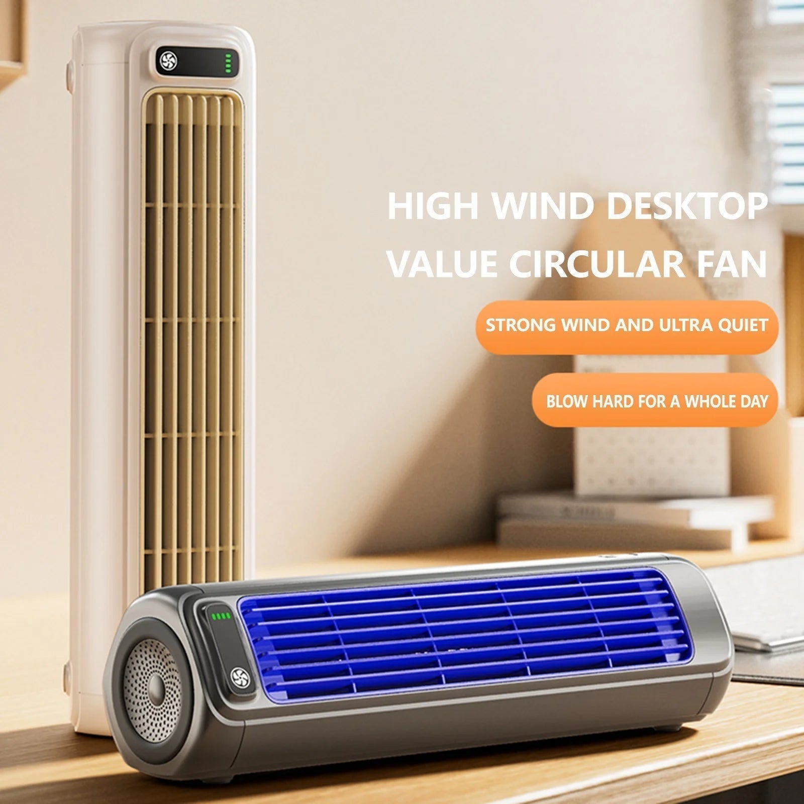 Sherum Cooling Ace, 2025 New Cooling Ace Air Conditioner, Compact, Portable ＆ Convenient Desktop Tower Fan with Three Speed Settings and Silent Operation for Kitchen, Bedroom, Outdoor Picnic (Gray)