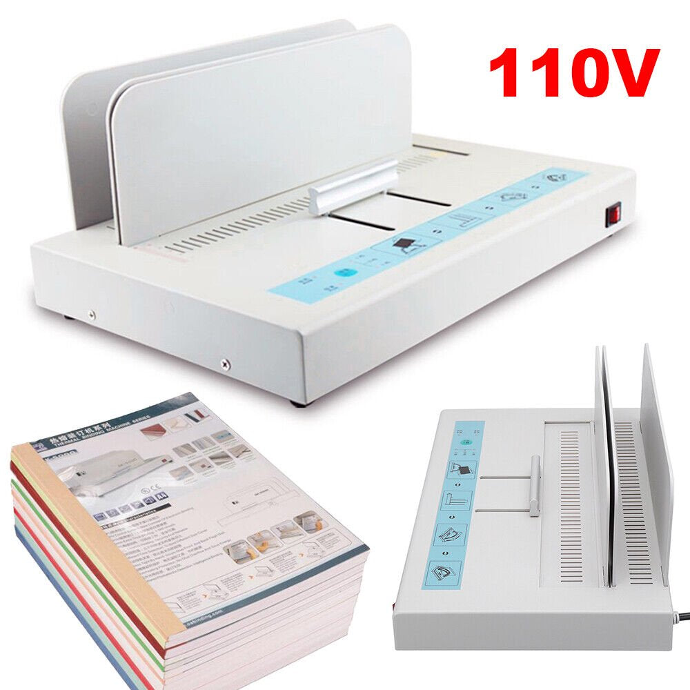 110V Electronic Binder 3 Gears Adjustable A4 Thermal Binding Machine Contract Book 60-180 Seconds