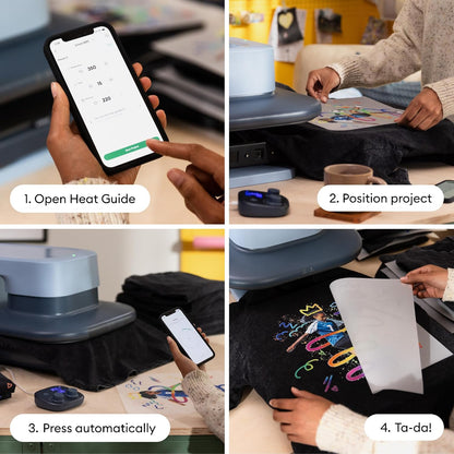 Cricut Autopress™ 2 15X15 Heat Press Machine for T Shirts & More | Adjustable Pressure & Heat for Professional Results - for Heat Transfer Vinyl (HTV), Sublimation, & DTF - Heat Guide