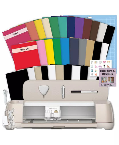 Maker 4 Cutting Machine with Vinyl and Iron-On Sheets Bundle