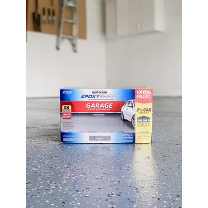 Dark Gray,  Epoxyshield Water-Based Epoxy Garage Floor Coating-365186, Gloss 2.5-Car, 2 Gal Kit, 1 Pack