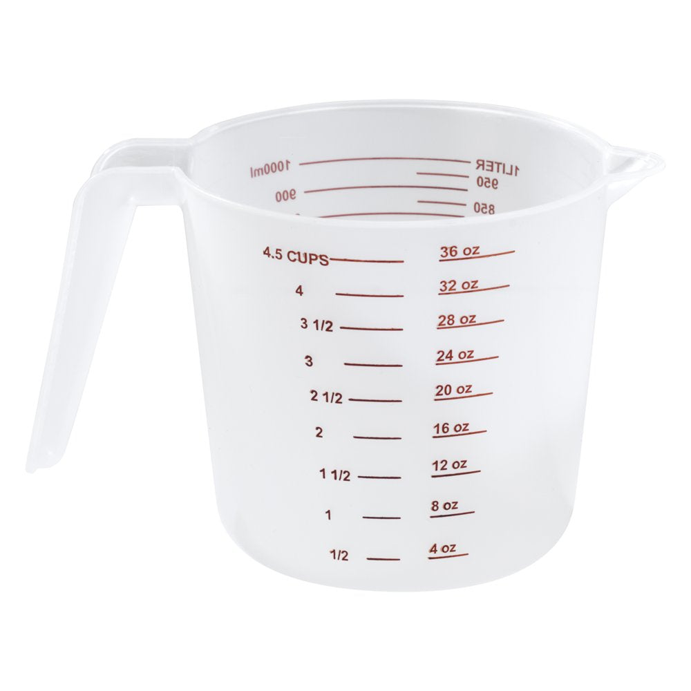 3-Piece Plastic Measuring Cups Set with Spouts, Clear