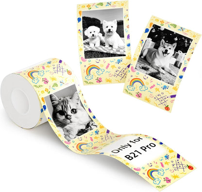 NIIMBOT Photo Papers Compatible with Pro Series Label Makers, Thermal Picture Labels Good Idea to Print Photos, Beauty Memories, Note,List (2.1''X3.5''-54X90Mm)