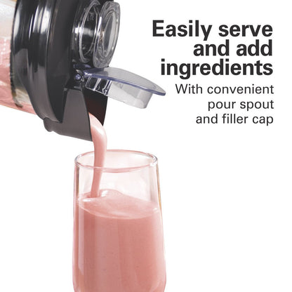 Wave Action Blender for Shakes and Smoothies, 48 Oz. Capacity, Glass Jar, Black, 53521