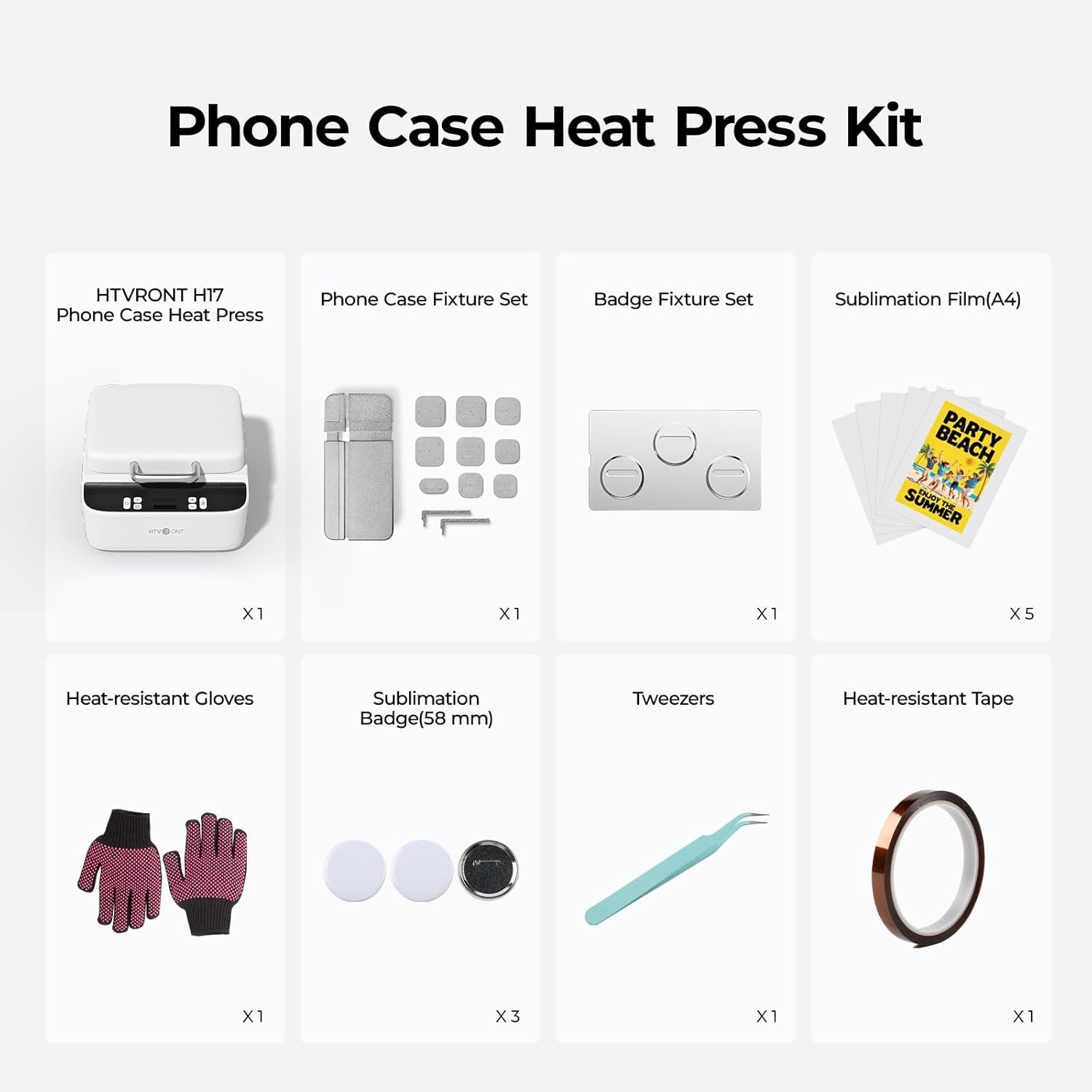 H17 Phone Cases Heat Press Vacuum Heat Press Machine for Phone Cases (Compatible with Iphone)+ Hat Press Machine - Hat Press Heat Machine for Caps Curved Teflon