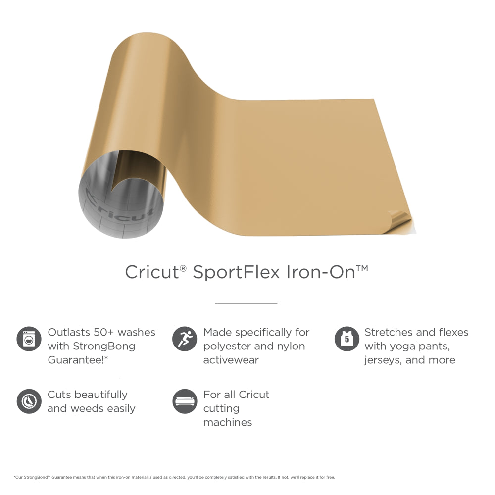 ® Sportflex Iron-On™ Vinyl, Gold, 11.8" X 24"