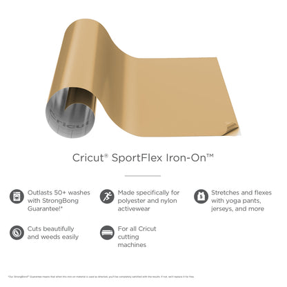 ® Sportflex Iron-On™ Vinyl, Gold, 11.8" X 24"