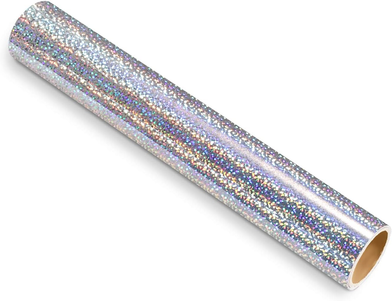 Sparkle Holographic Silver Vinyl Glitter Permanent Chrome Adhesive Vinyl 1Ft X 5Ft