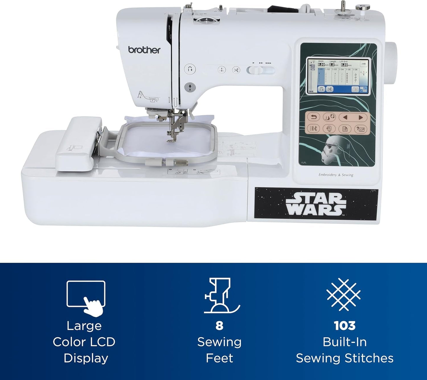 Brother LB5500S Star Wars 2-In-1 Combo Sewing & Embroidery Machine, 4" X 4" Embroidery Area