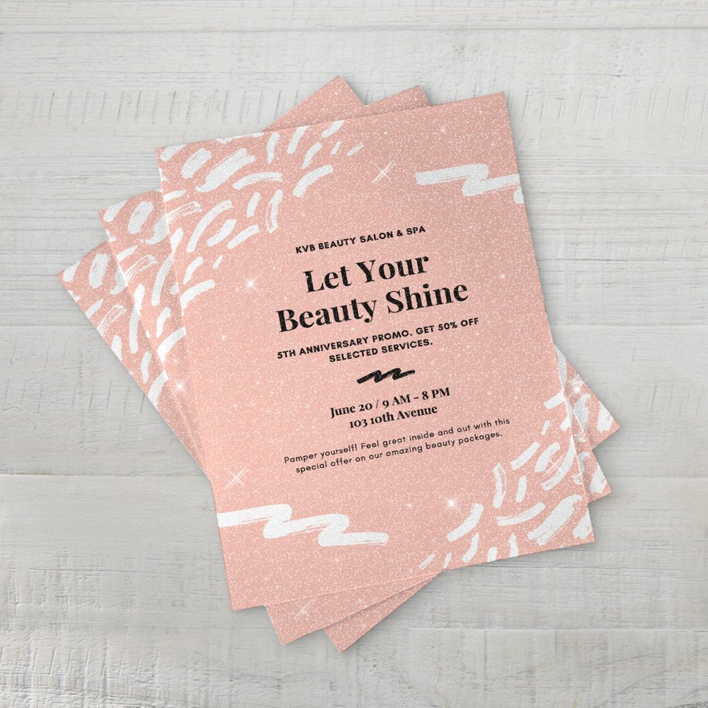 Pen + Gear White Glitter Card Stock Paper, 8.5 X 11, 104 Lb, 10 Sheets