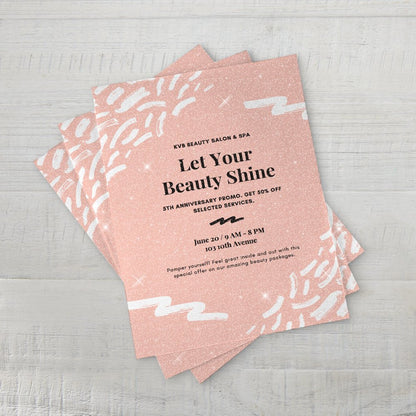 Pen + Gear White Glitter Card Stock Paper, 8.5 X 11, 104 Lb, 10 Sheets