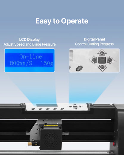 VEVOR Vinyl Cutter Plotter Machine, 53" Signmaster Software Sign Making Machine, 1350Mm Paper Feed Vinyl Cutter Plotter with Stand (53" 1350Mm)