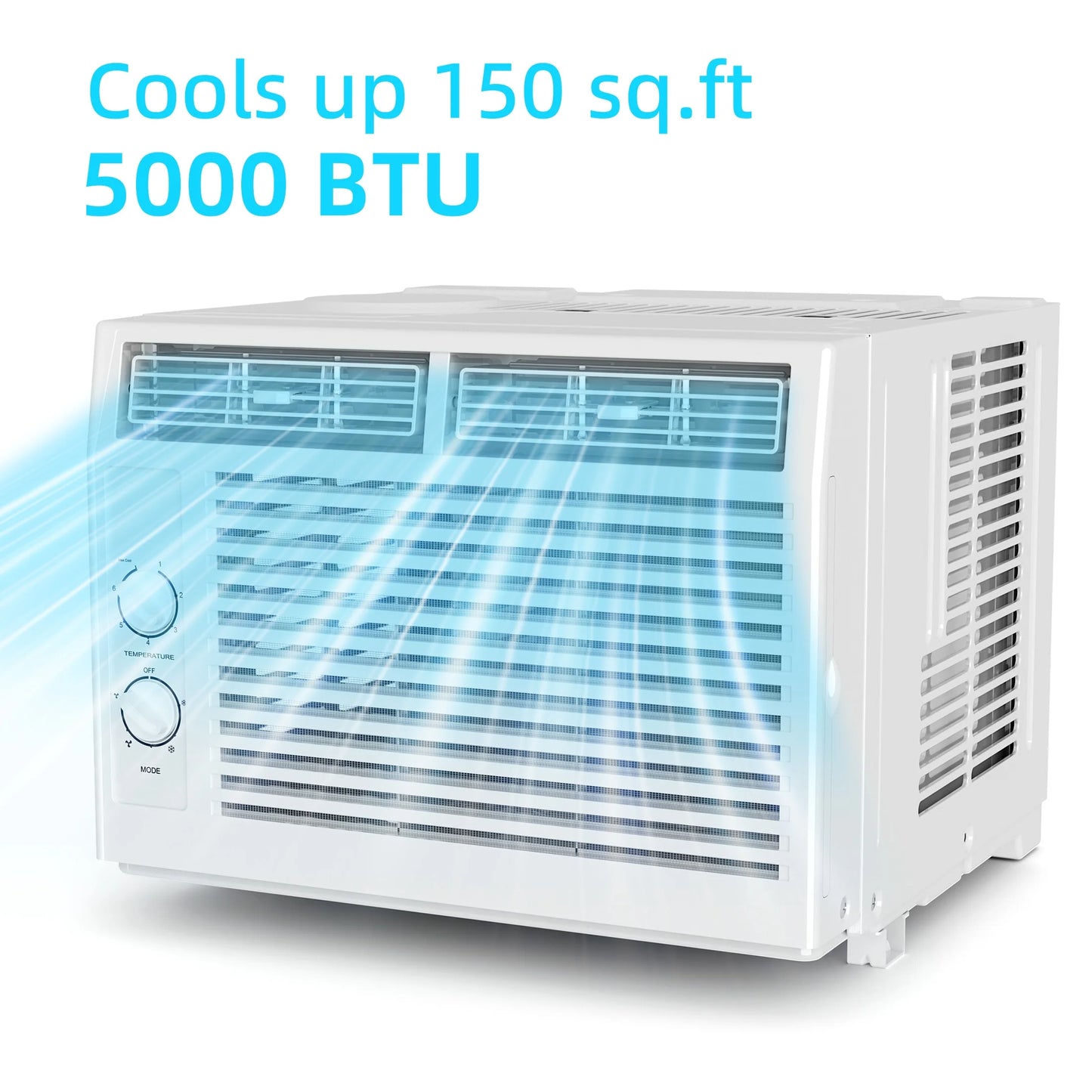 5000 BTU Window Air Conditioner for Small Rooms AC Unit Air Conditioner Cools up to 150 Sq.Ft