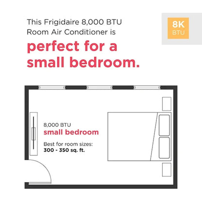 8,000 BTU Inverter Window Room Air Conditioner with Wi-Fi up to 350 Sq Ft, White