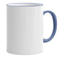 HPN ORCA Premium 11 Oz. Color Rim + Handle Sublimation Ceramic Mug - 36 per Case