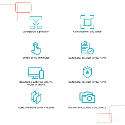 Spark 3D Printer Craft Laser Engraver and Cutter Machine, Compatible with Mac & PC, Works with Wood, Acrylic, Leather