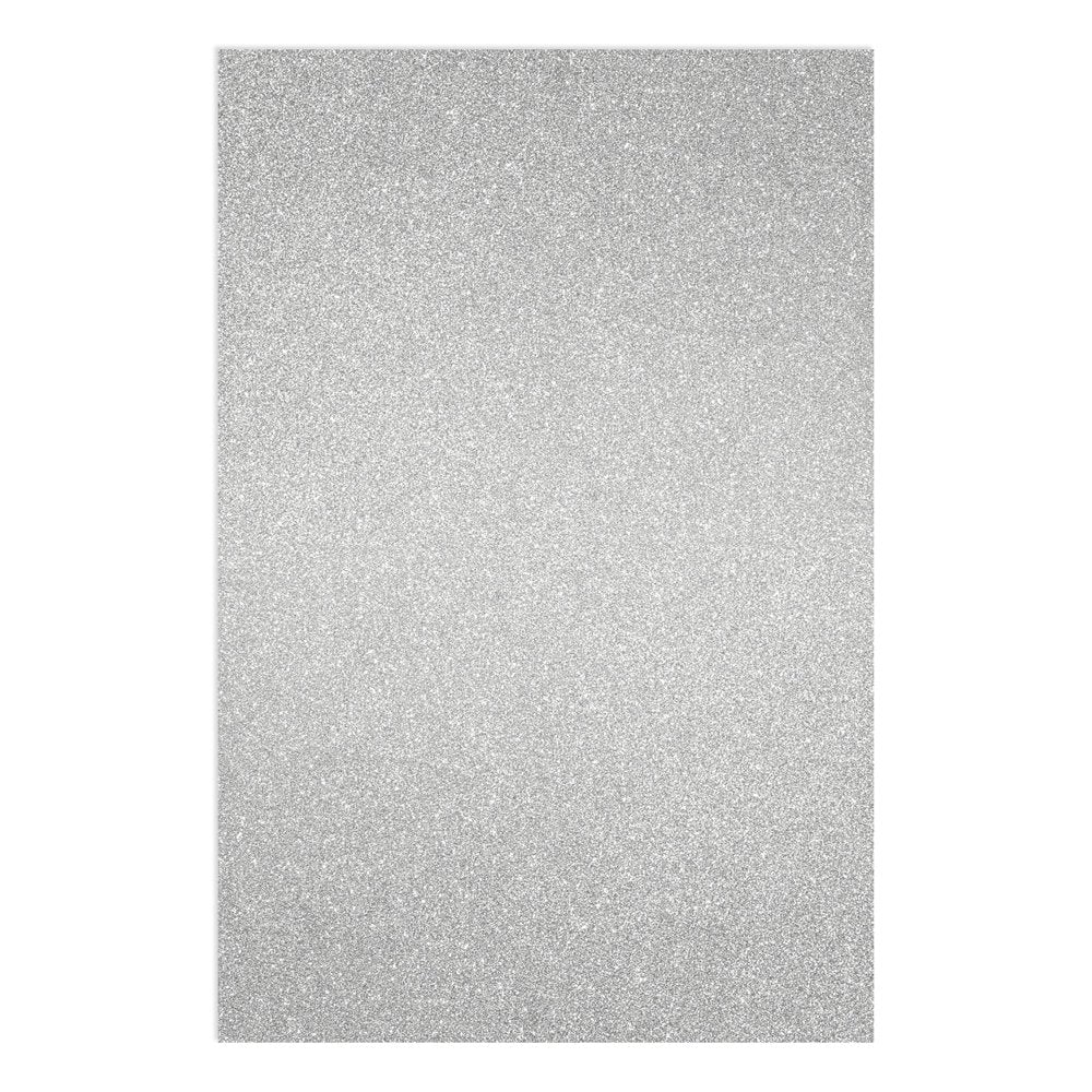 24 Sheets Silver Glitter Cardstock Paper for Scrapbooking, Arts, DIY Sparkle Crafts, 250Gsm, Double-Sided (8 X 12 In)