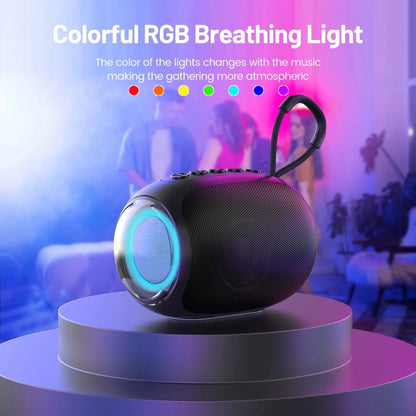 Small Bluetooth Speaker with Light, Mini Wireless Portable Speaker