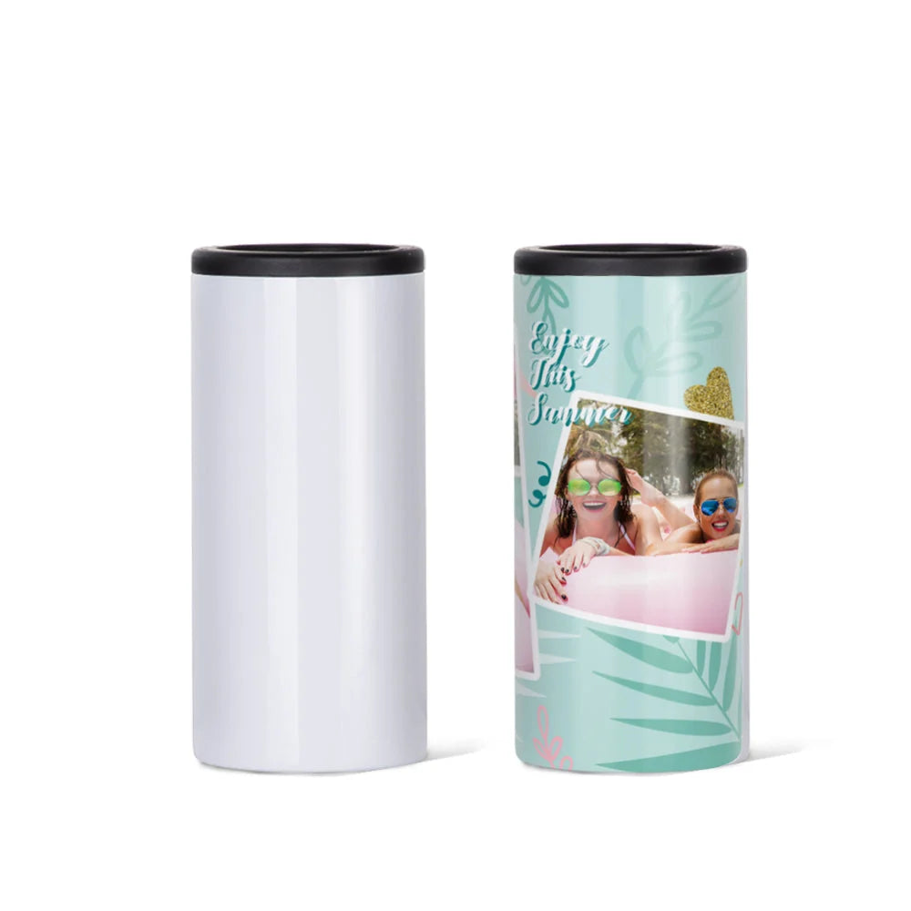 12 OZ Sublimation Slim Skinny Can Cooler Insulator Blanks 4 Pack